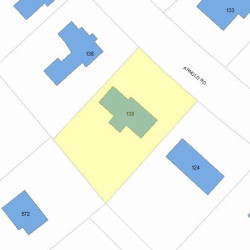 130 Arnold Rd, Newton MA 02459-3044 plot plan