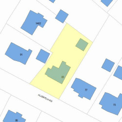 83 Allerton Rd, Newton MA 02459-2417 plot plan