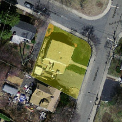 45 Sheridan St, Newton MA 02465-1037 aerial view