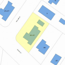 267 River St, Newton MA  02465-1435 plot plan