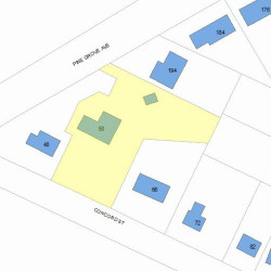 50 Concord St, Newton MA 02462-1004 plot plan