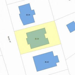 36 Blake St, Newton MA  02460-2028 plot plan