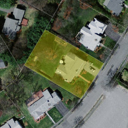 47 Karen Rd, Newton MA  02468-1123 aerial view