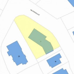 7 Wildwood Ave, Newton MA  02460-1321 plot plan