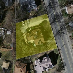175 Walnut St, Newton MA  02460-1601 aerial view