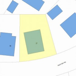 27 Waldorf Rd, Newton MA  02461-1332 plot plan