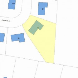 93 Andrew St, Newton MA 02461-2144 plot plan