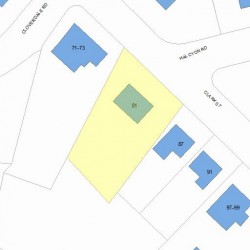 81 Clark St, Newton MA  02459-2426 plot plan