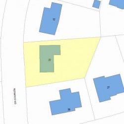 20 Redwood Rd, Newton MA  02459-3125 plot plan