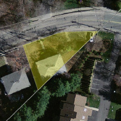 181 Florence St, Newton MA 02459 aerial view