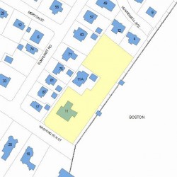 11 Washington St, Newton MA 02458-2237 plot plan