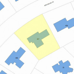 447 Brookline St, Newton MA 02459-3143 plot plan