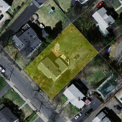 26 Larchmont Ave, Newton MA  02468-2031 aerial view