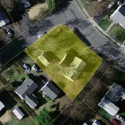 44 Hanson Rd, Newton MA  02459-3546 aerial view