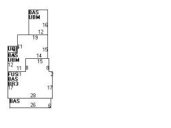 283 Cherry St, Newton MA  02465-1640 floor plan