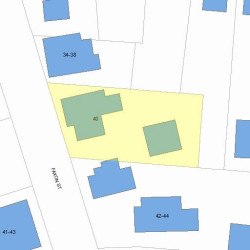 40 Faxon St, Newton MA 02458-1035 plot plan