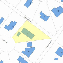 8 Shumaker Path, Newton MA 02459-3525 plot plan