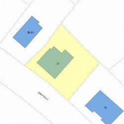 87 Crafts St, Newton MA 02458-1257 plot plan
