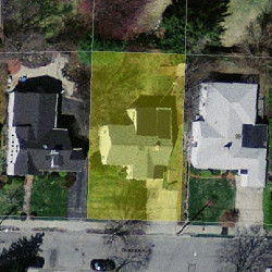 93 Parker Ave, Newton MA  02461-1814 aerial view