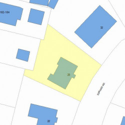 28 Edward Rd, Newton MA 02465-1120 plot plan