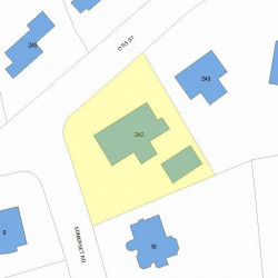 242 Otis St, Newton MA 02465-2525 plot plan
