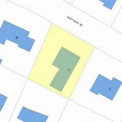 12 Whittlesey Rd, Newton MA  02459-2622 plot plan