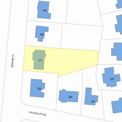 204 Dedham St, Newton MA  02461-2118 plot plan