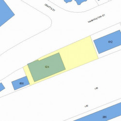624 Washington St, Newton MA 02458-1449 plot plan