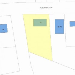 74 Auburndale Ave, Newton MA 02465-1420 plot plan