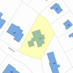 522 Dudley Rd, Newton MA 02459-2809 plot plan