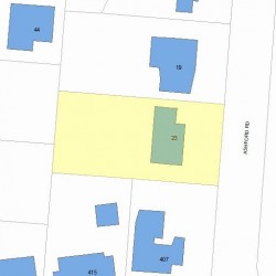 23 Ashford Rd, Newton MA  02459-1228 plot plan