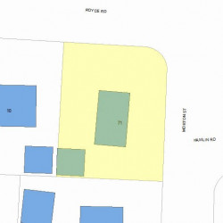 71 Morton St, Newton MA  02459-1028 plot plan