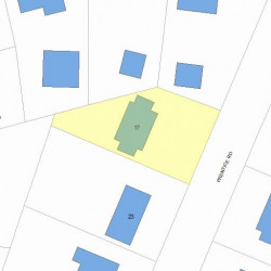 17 Prentice Rd, Newton MA  02459-1325 plot plan