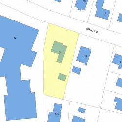 24 Vernon St, Newton MA  02458-2026 plot plan