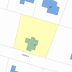 45 Cherry Pl, Newton MA  02465-1505 plot plan