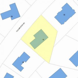 45 Clearwater Rd, Newton MA 02462-1132 plot plan
