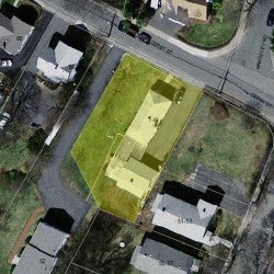 48 Derby St, Newton MA  02465-1602 aerial view