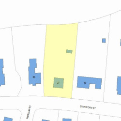 27 Staniford St, Newton MA  02466-1209 plot plan