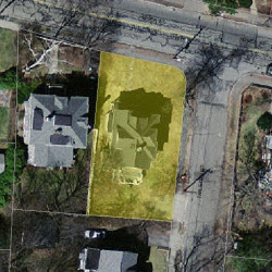216 Homer St, Newton MA  02459-1436 aerial view