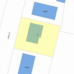 44 Noble St, Newton MA  02465-1016 plot plan