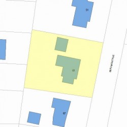 61 Beaumont Ave, Newton MA 02460-2313 plot plan