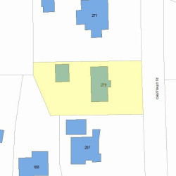 279 Chestnut St, Newton MA 02465-2932 plot plan