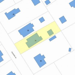 34 Perkins St, Newton MA 02465-2303 plot plan