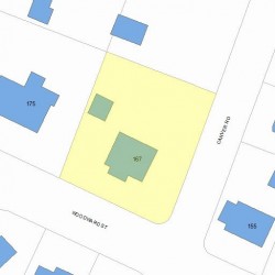 167 Woodward St, Newton MA 02461-1343 plot plan