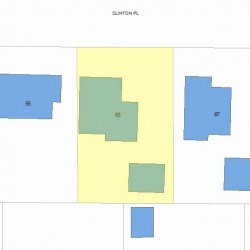 63 Clinton Pl, Newton MA  02459-1117 plot plan