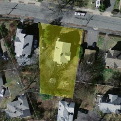 14 Hillside Rd, Newton MA  02461-1422 aerial view