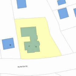 15 Thurston Rd, Newton MA  02464-1242 plot plan