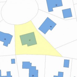 17 Glastonbury Oval, Newton MA  02468-1629 plot plan