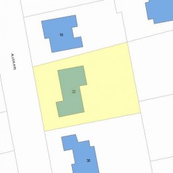22 Allen Ave, Newton MA 02468-1701 plot plan