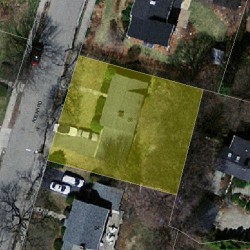 88 Adena Rd, Newton MA  02465-1221 aerial view